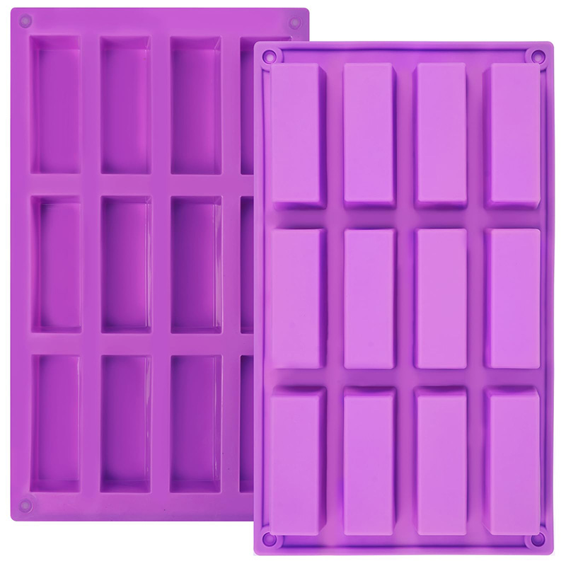 Tray Mold Rectangle - 12 Cavity Rectangle Caramel Candy Silicone