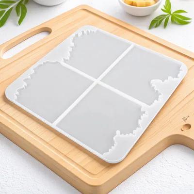 Coaster Mold Square - 1Pcs Crystal Epoxy Silicone Mold White