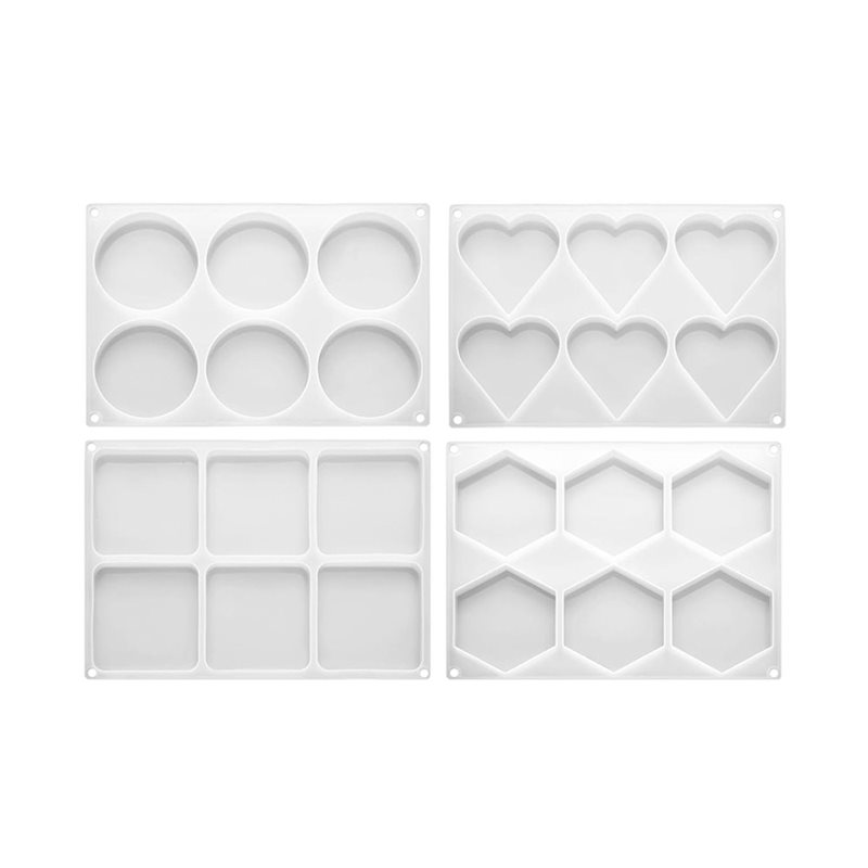Coaster Mold Square - FYBL-Resin Molds 4 Inch Round Square