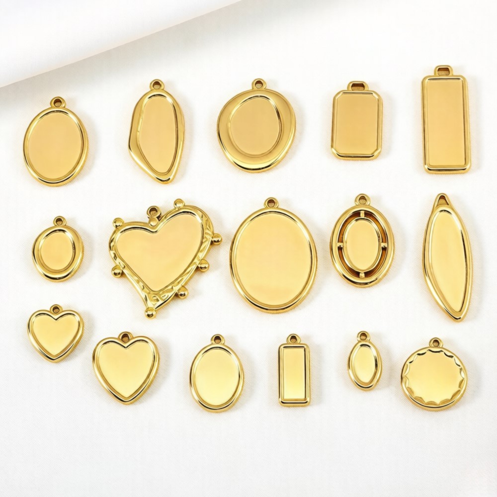 Bezels Pendant Resin - 5pcs 1pcs No Fade Stainless Irregular