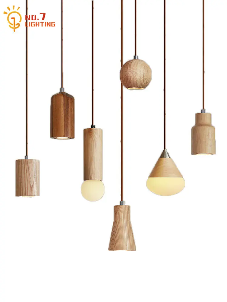 Resin Art Light - Japanese Design Minimalist Wooden Pendant Lights