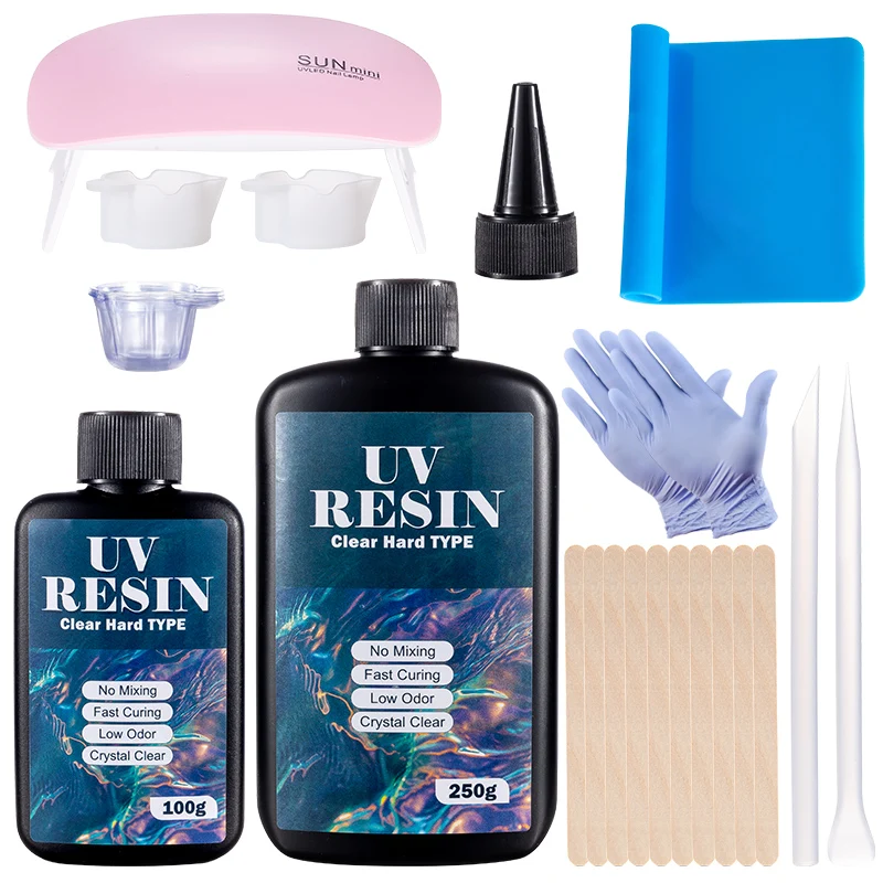Resin Art Tool Kit - Hard UV Resin Glue Kit Fast