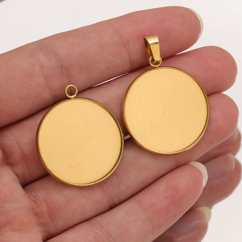 Bezels Pendant Resin - 10pcs Stainless Steel Gold Pendants Resin