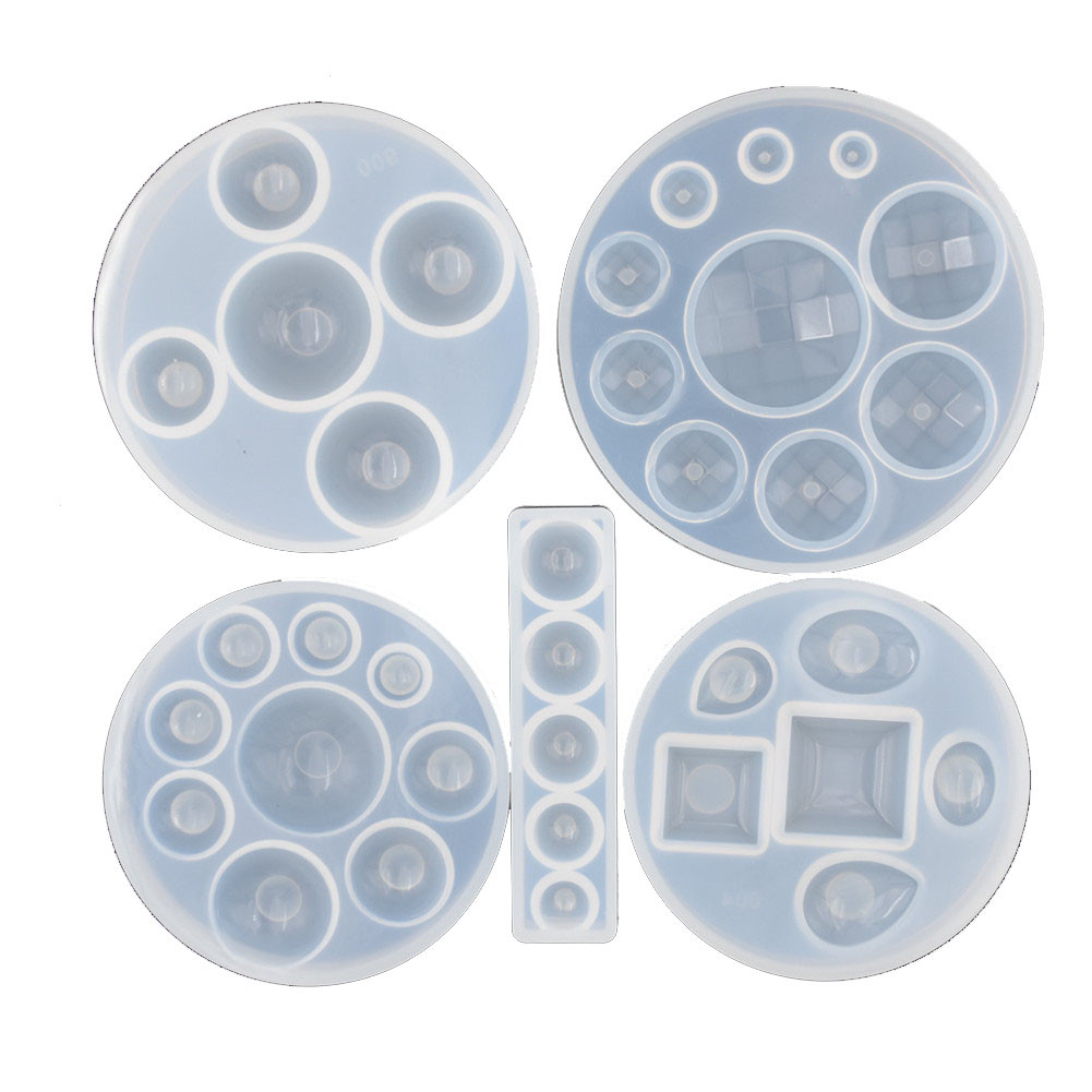 Resin Art Tool Kit - Silicone Mold half ball Oblate Cabochon