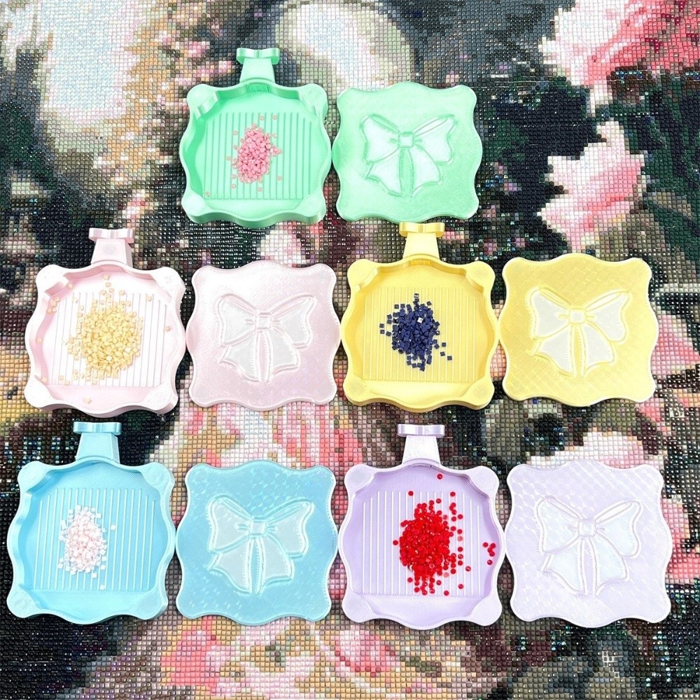 Resin Art Tray - DIY Craft Diamond Painting Bowknot Tray