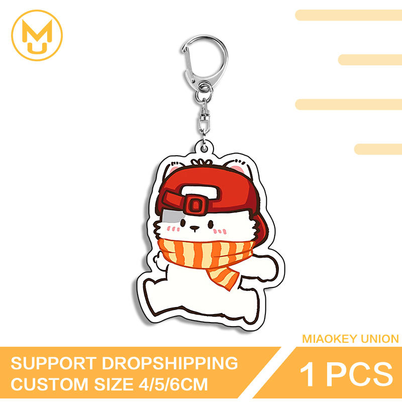 Cute Run Bear Eye Catching Edg - Resin Art Design Keychain ulasan dan harga
