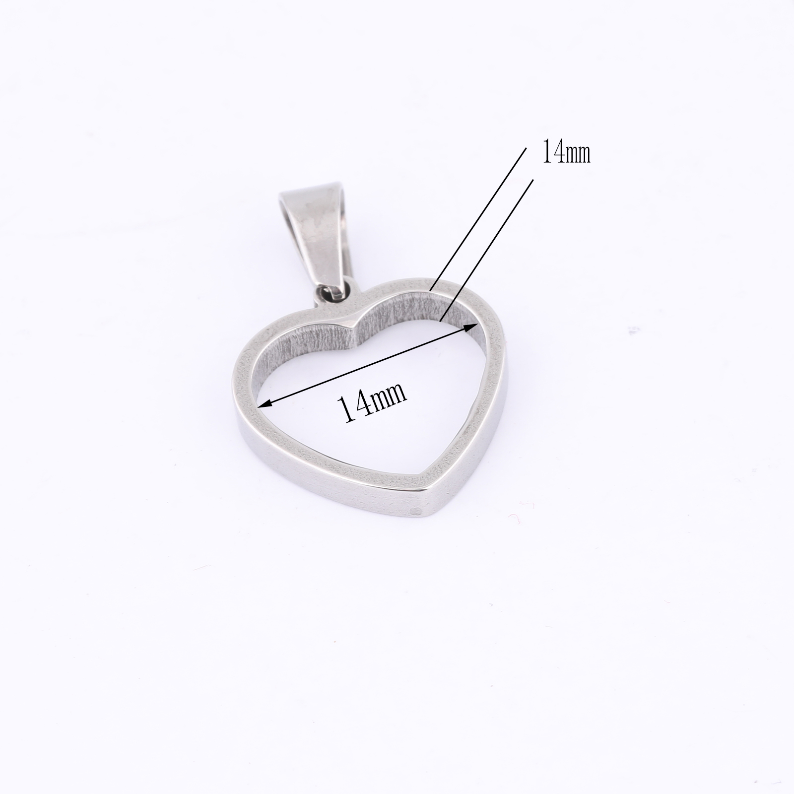 10pcs Stainless Steel 14mm Hea - Bezels Pendant Resin ulasan dan harga
