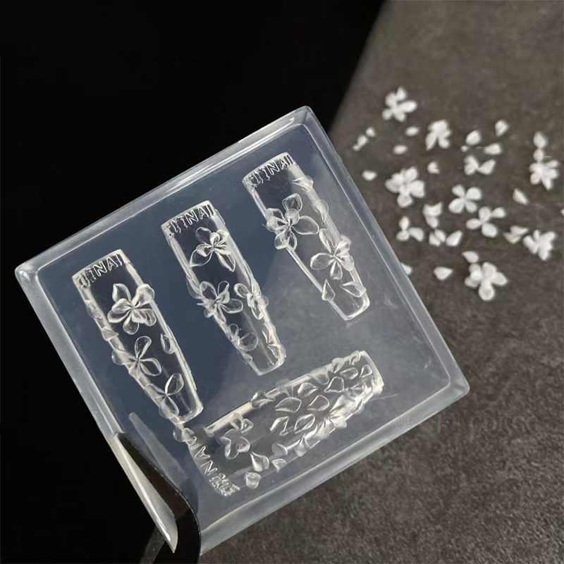 【O】3D Flowers Nail Mold DIY Si - Resin Art Template ulasan dan harga