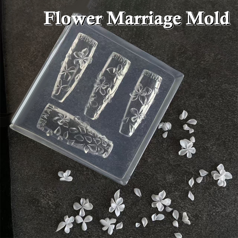【O】3D Flowers Nail Mold DIY Si - Resin Art Template ulasan dan harga