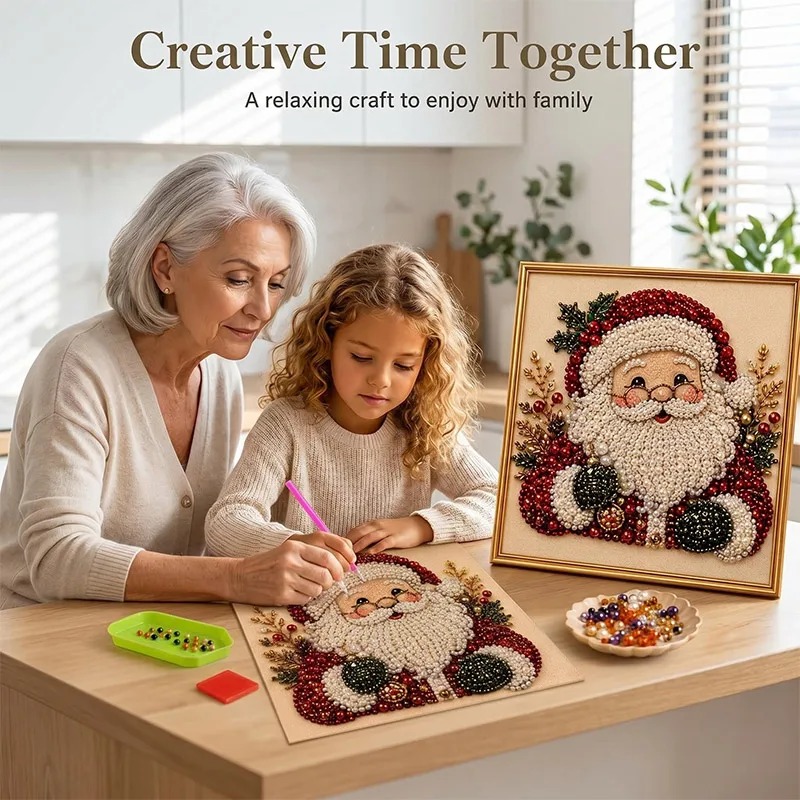 Christmas Pearl Diamond Painti - Resin Art Frame ulasan dan harga