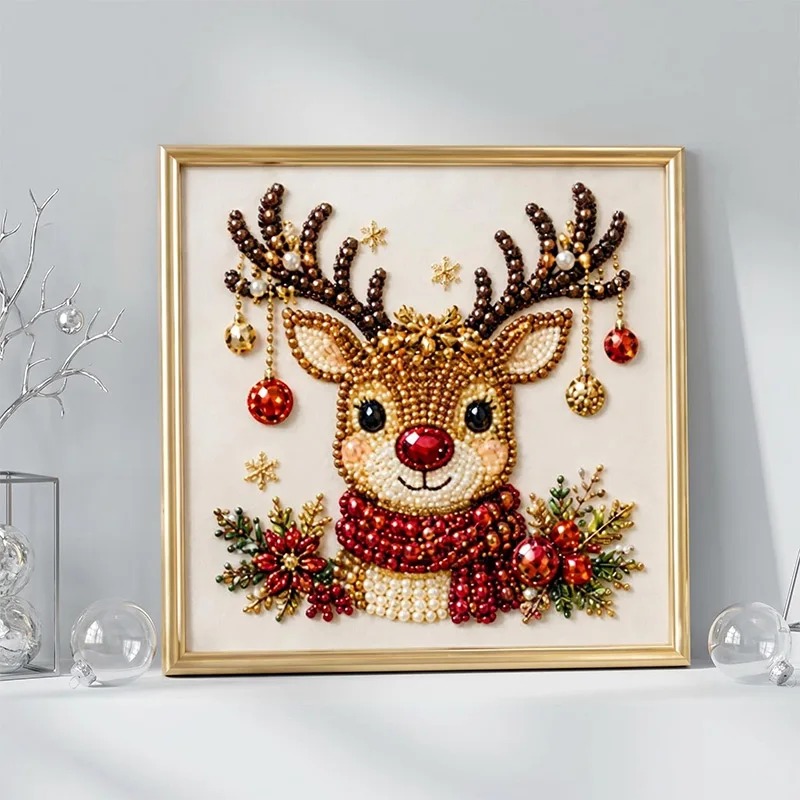 Christmas Pearl Diamond Painti - Resin Art Frame ulasan dan harga