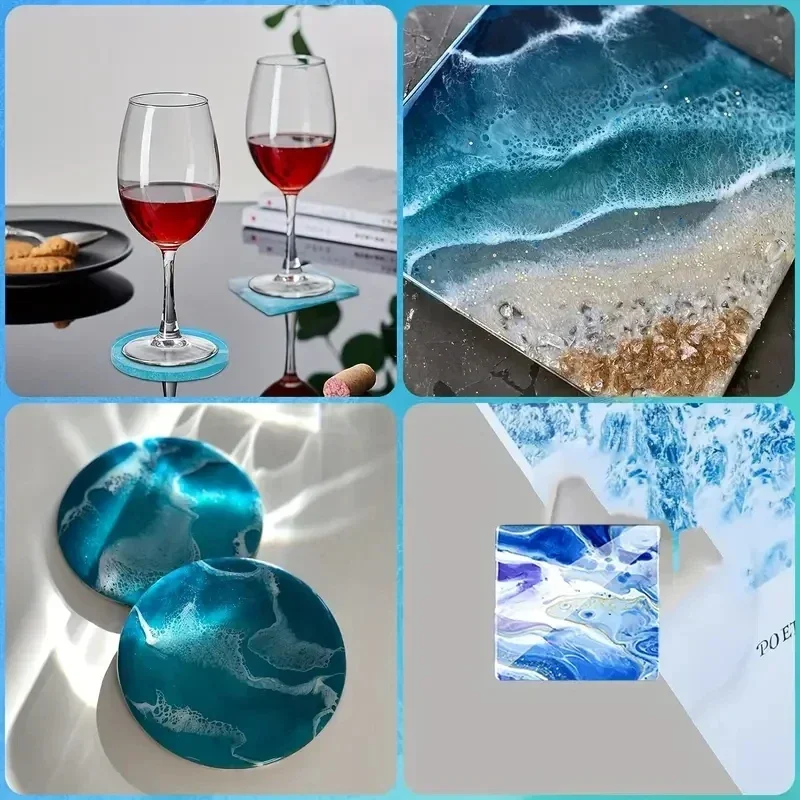 5Pcs/Set DlY Epoxy Resin Cup C - Coaster Mold Square ulasan dan harga