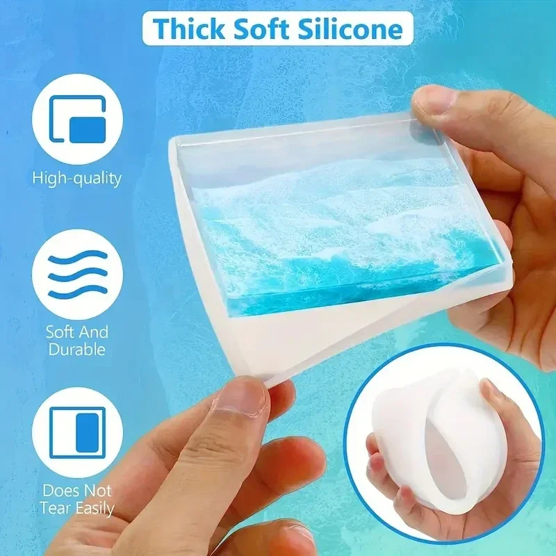 5Pcs/Set DlY Epoxy Resin Cup C - Coaster Mold Square ulasan dan harga