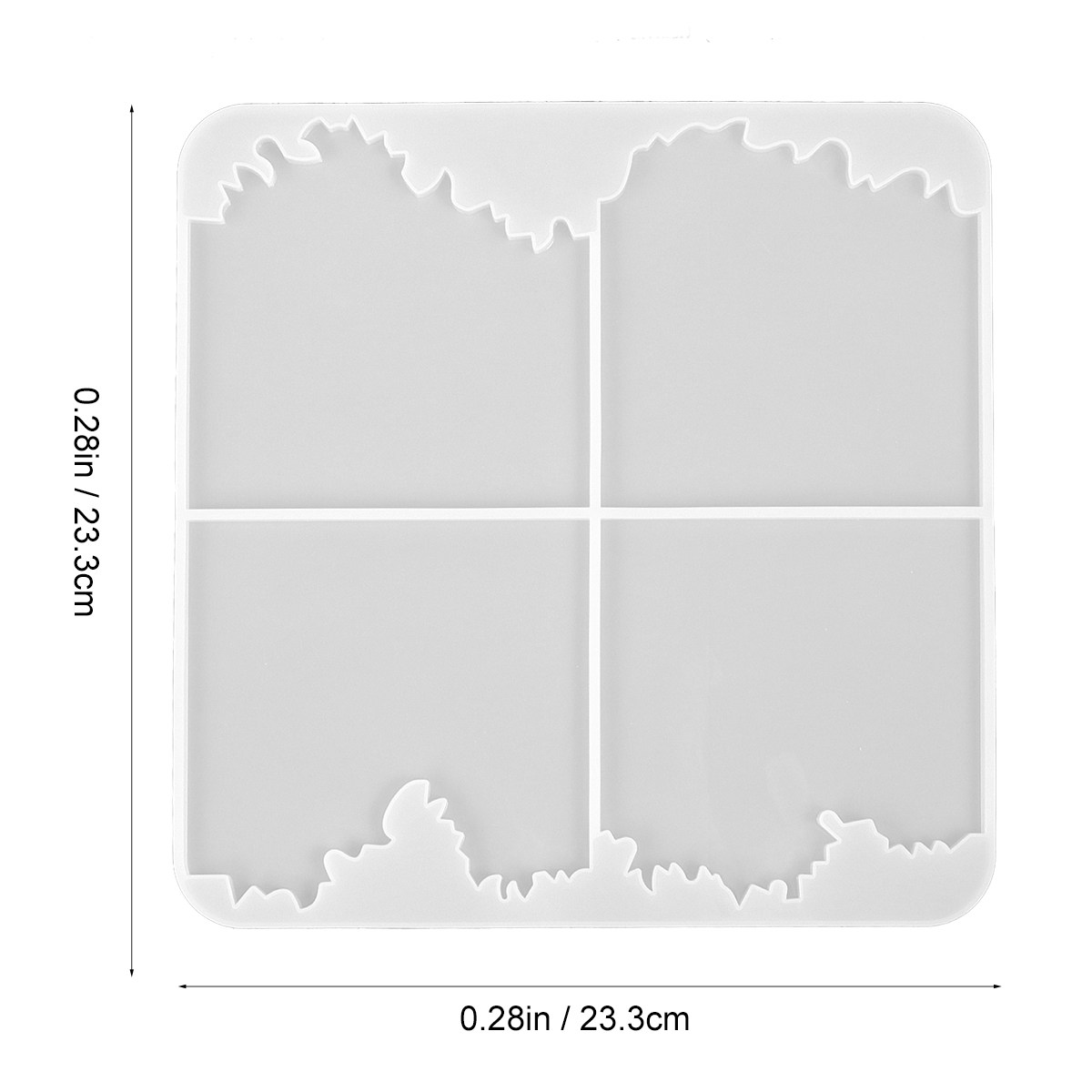 1Pcs Crystal Epoxy Silicone Mo - Coaster Mold Square ulasan dan harga