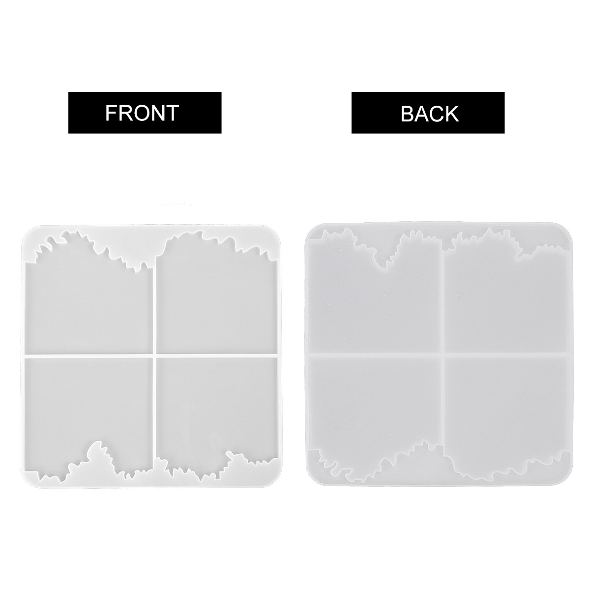 1Pcs Crystal Epoxy Silicone Mo - Coaster Mold Square ulasan dan harga