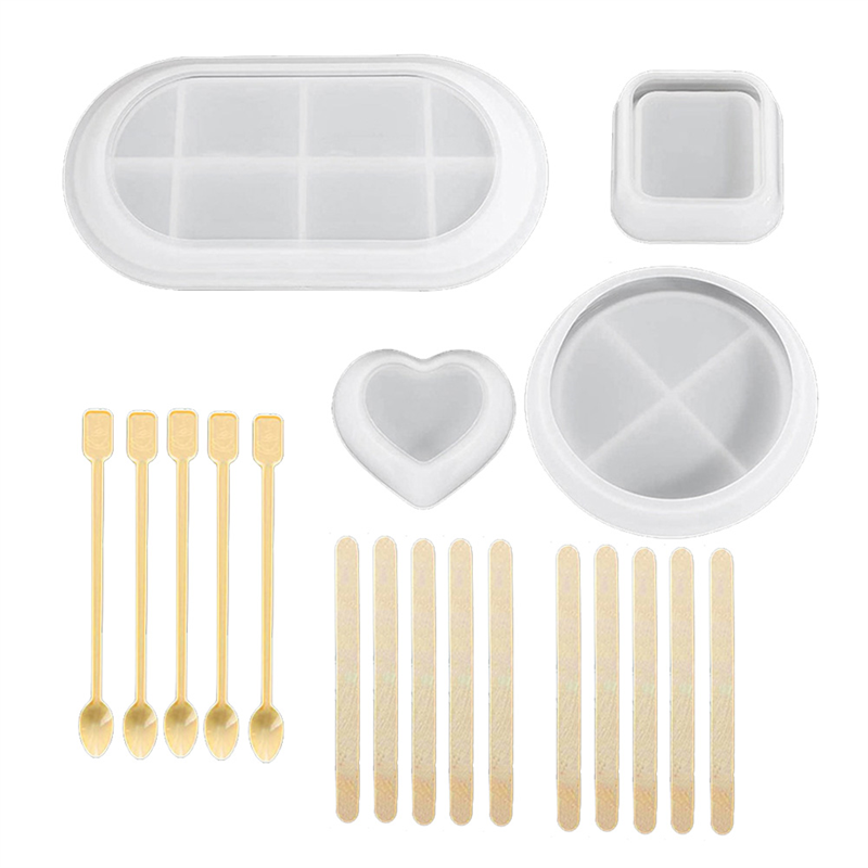 AB47-Tray Silicone Mold DIY Cr - Coaster Mold Square ulasan dan harga