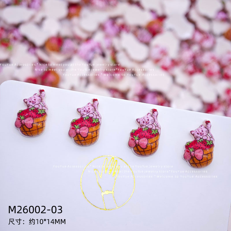 Cartoon strawberry girl nail a - Resin Art Phone Case ulasan dan harga