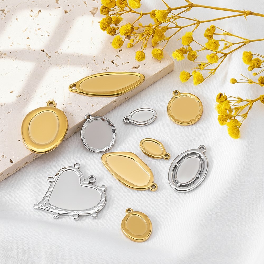 5pcs 1pcs No Fade Stainless Ir - Bezels Pendant Resin ulasan dan harga