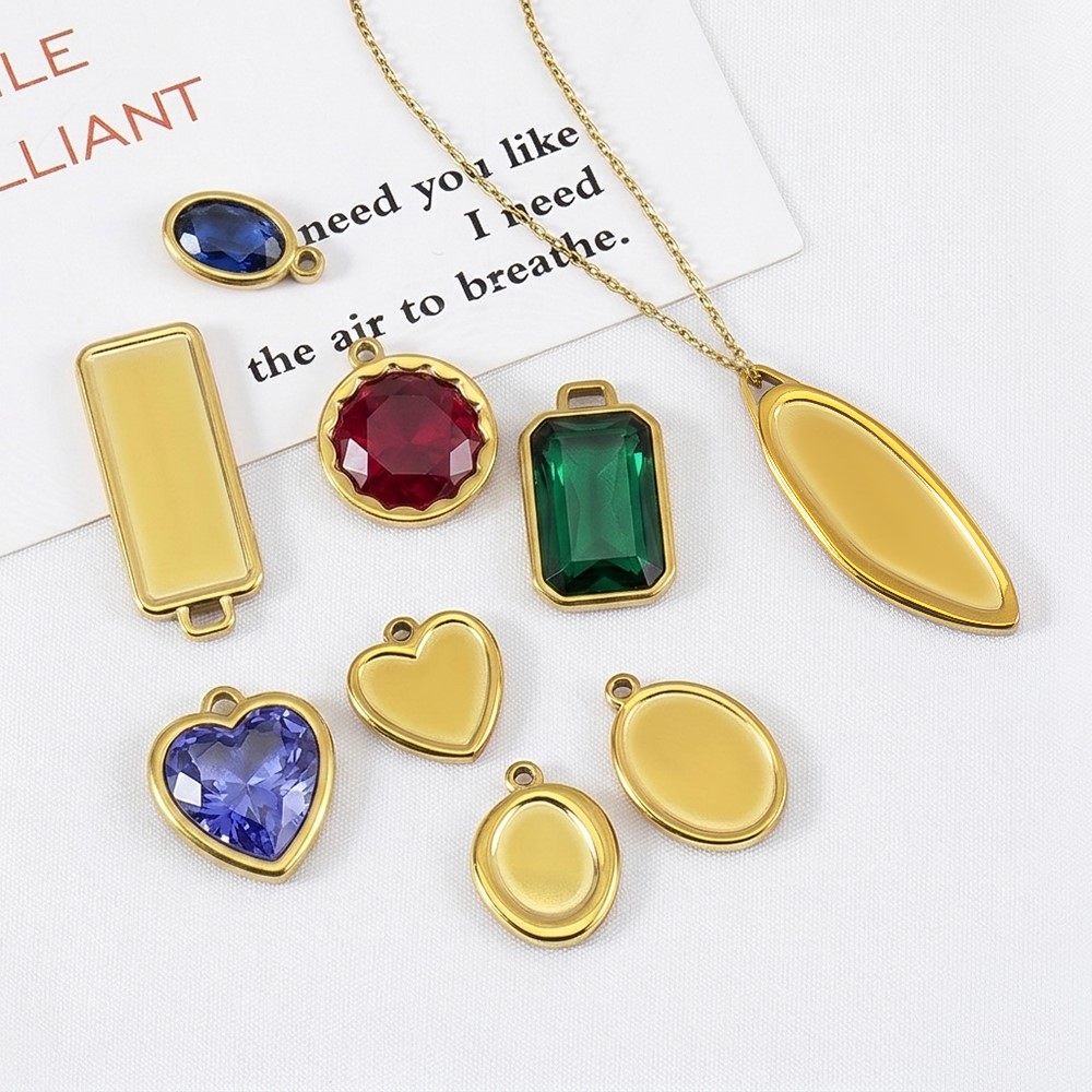 5pcs 1pcs No Fade Stainless Ir - Bezels Pendant Resin ulasan dan harga