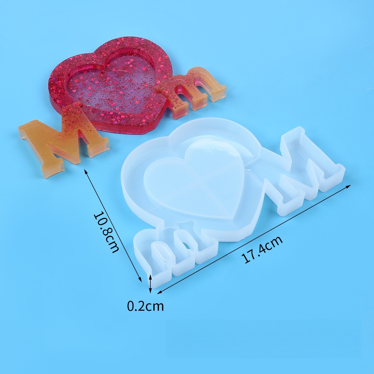 Letter Mm Epoxy Resin Silicone - Resin Art Tool Kit ulasan dan harga