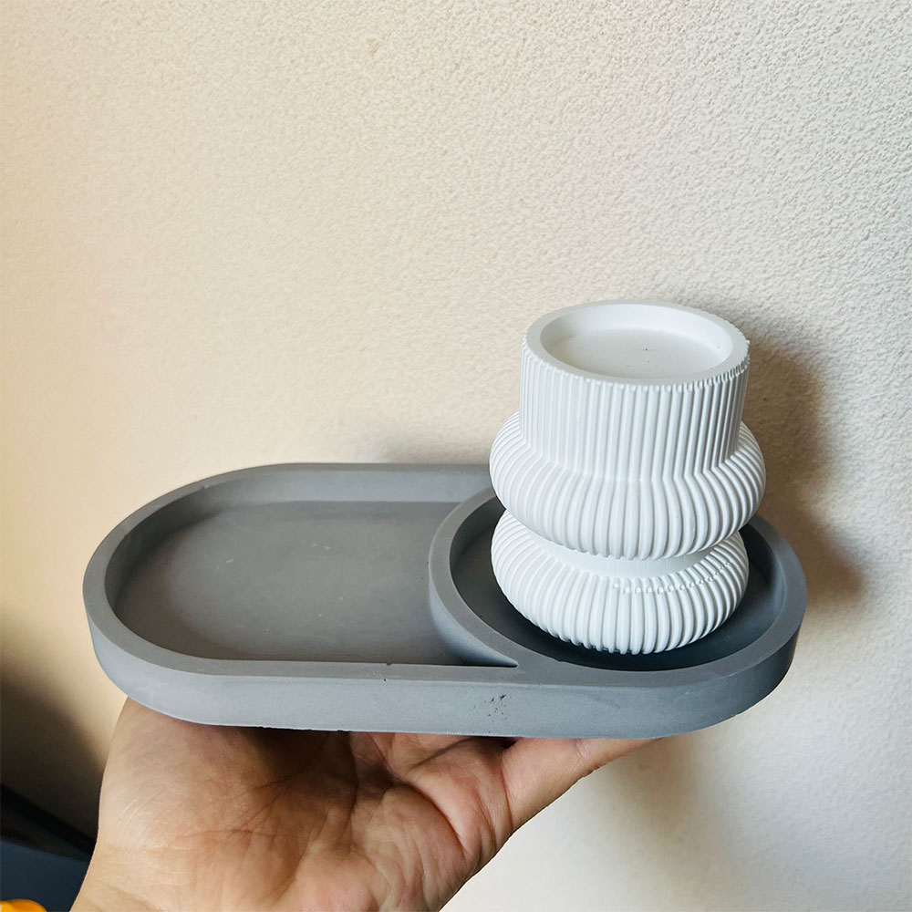 Oval Storage Tray Concrete Mol - Tray Mold Rectangle ulasan dan harga