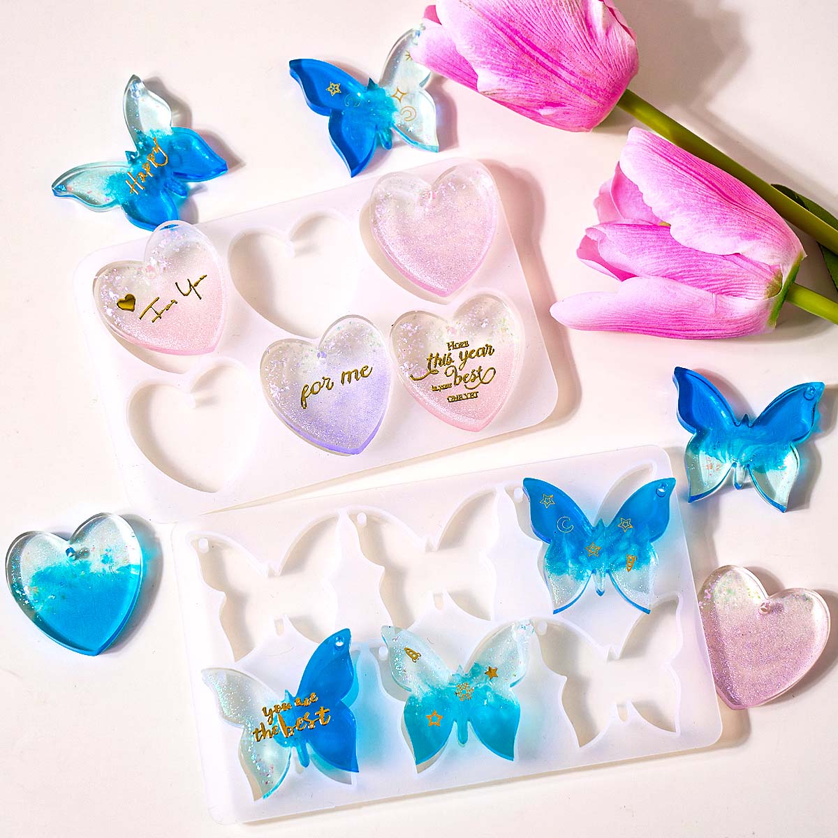 Six-hole with Holes Earring Si - Resin Art Epoxy ulasan dan harga