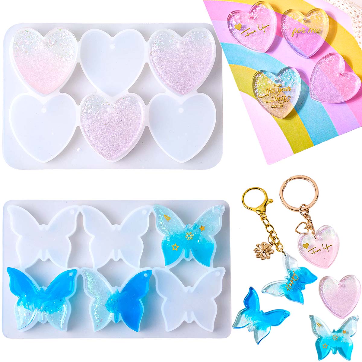 Six-hole with Holes Earring Si - Resin Art Epoxy ulasan dan harga