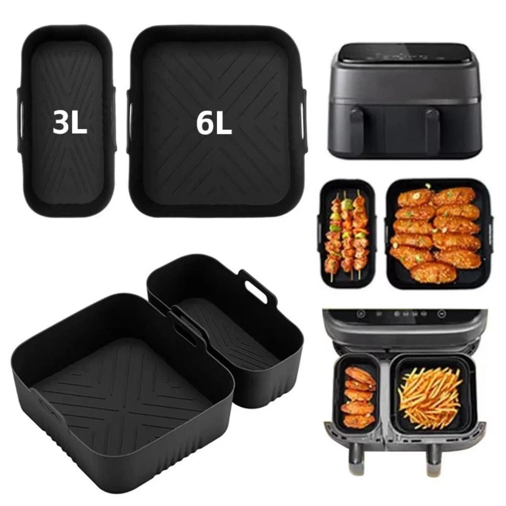 6L/3L Air Fryer Liner Non-Stic - Tray Mold Rectangle ulasan dan harga