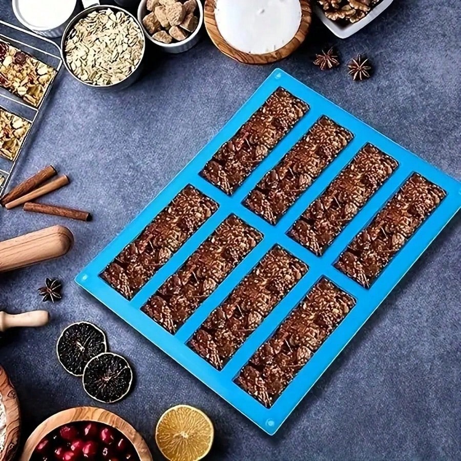 1pc Silicone Granola Bar Mold, - Tray Mold Rectangle ulasan dan harga