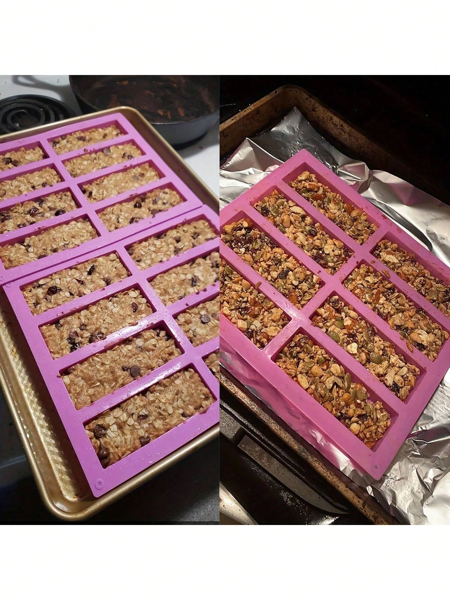 1pc Silicone Granola Bar Mold, - Tray Mold Rectangle ulasan dan harga