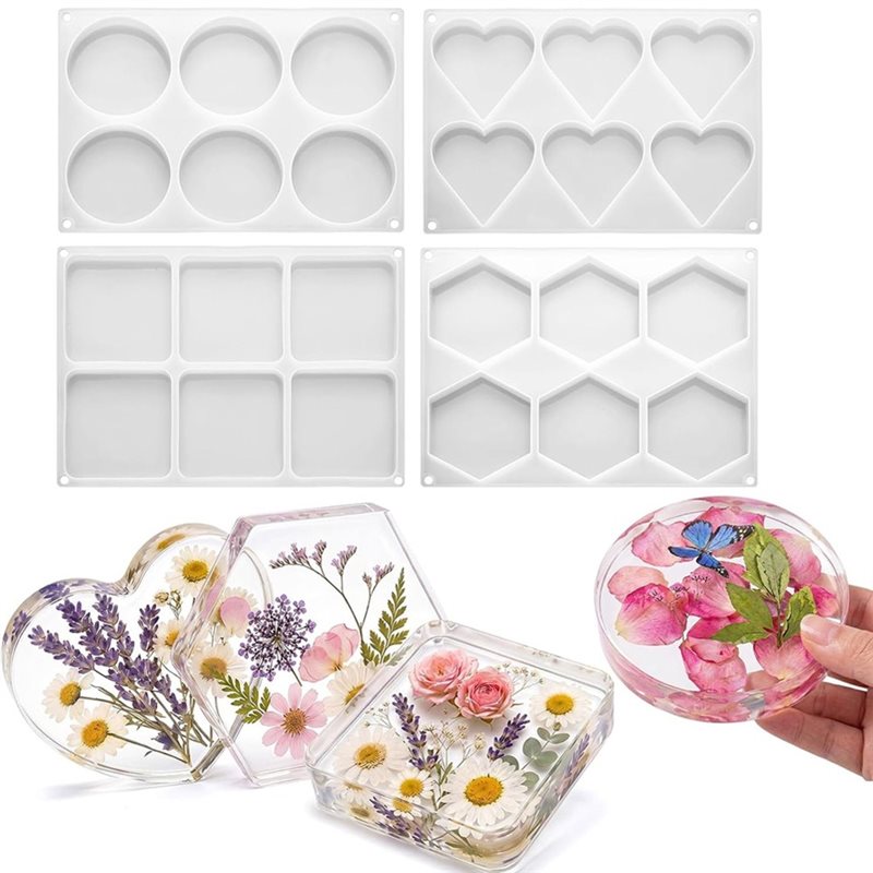 [ABFI!】 Resin Molds For DIY Ep - Coaster Mold Square ulasan dan harga