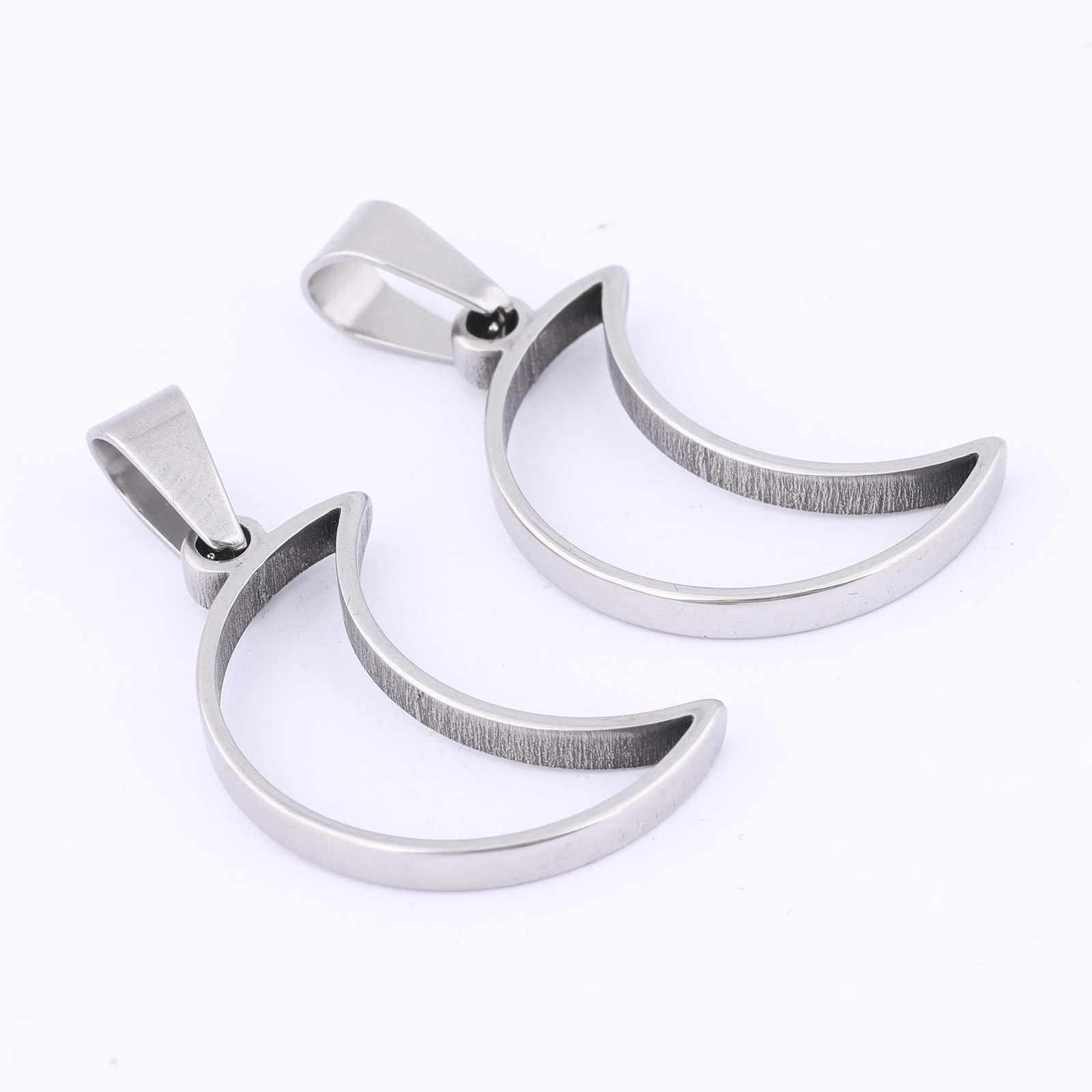 10pcs Stainless Steel Moon Cha - Bezels Pendant Resin ulasan dan harga
