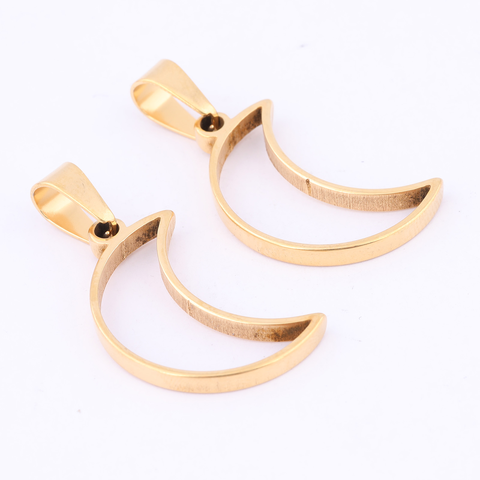 10pcs Stainless Steel Moon Cha - Bezels Pendant Resin ulasan dan harga