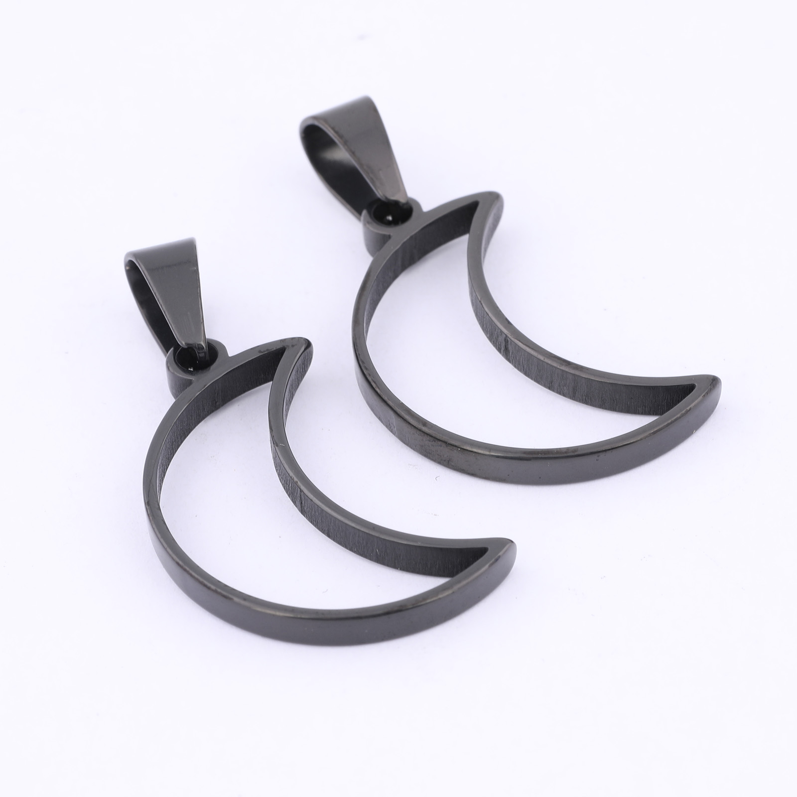 10pcs Stainless Steel Moon Cha - Bezels Pendant Resin ulasan dan harga