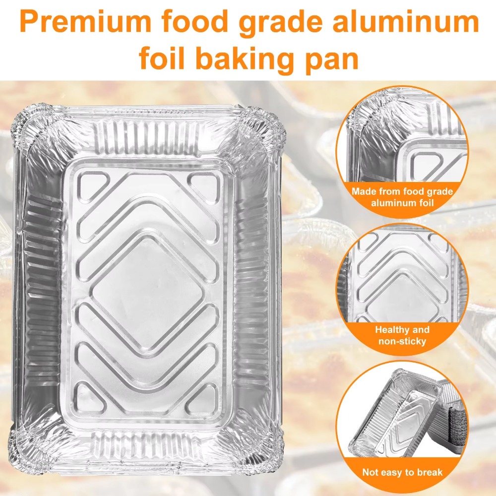 10PCS New With Lids Aluminum F - Tray Mold Rectangle ulasan dan harga