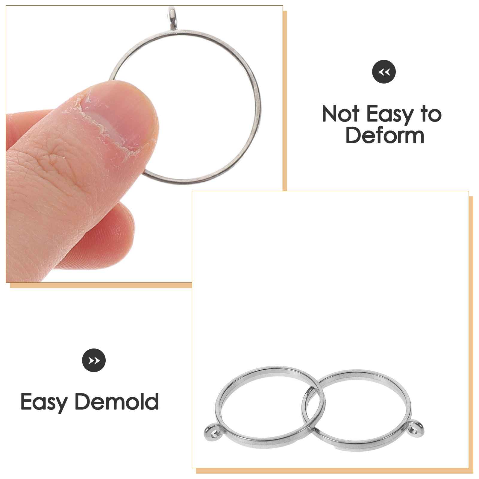 50Pcs Alloy Hollow Round Bezel - Bezels Pendant Resin ulasan dan harga