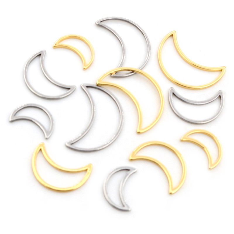 20pcs 3 Size Moon Charm Gold S - Bezels Pendant Resin ulasan dan harga