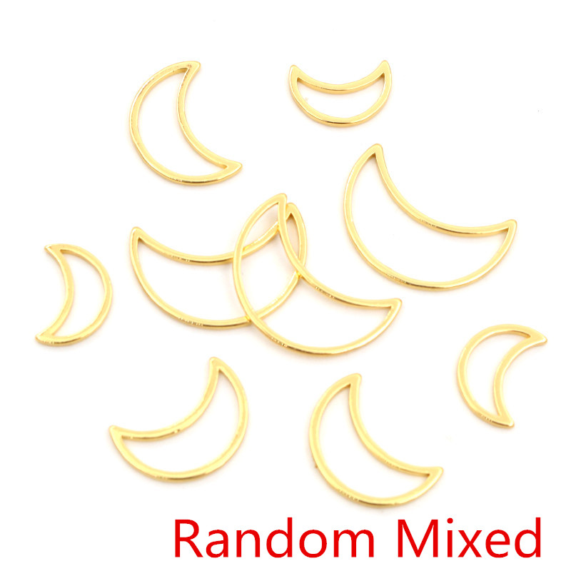 20pcs 3 Size Moon Charm Gold S - Bezels Pendant Resin ulasan dan harga
