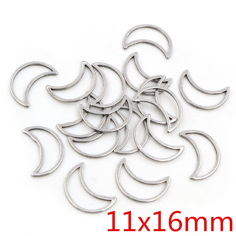 20pcs 3 Size Moon Charm Gold S - Bezels Pendant Resin ulasan dan harga