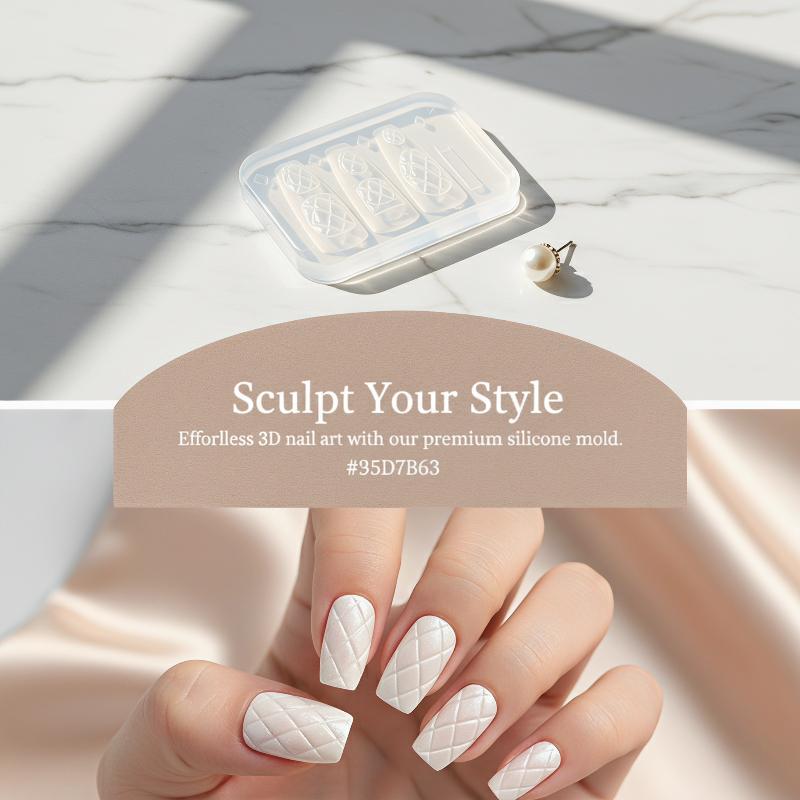 Silicone Nails Mold Plaid Bow  - Resin Art Template ulasan dan harga