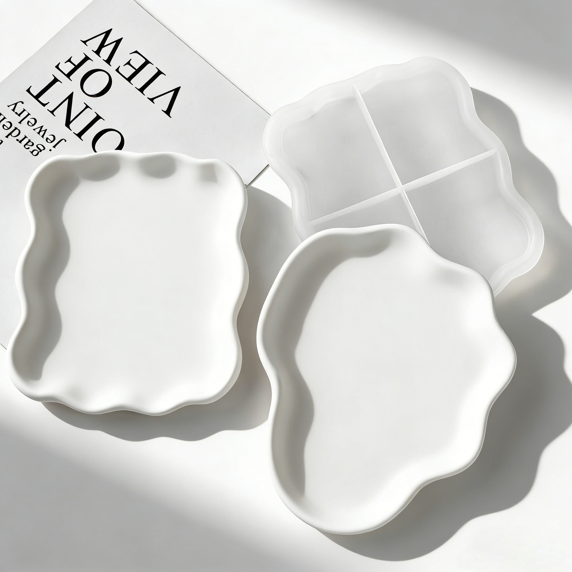 DIY Geometric Wave Plaster Coa - Resin Art Tray ulasan dan harga