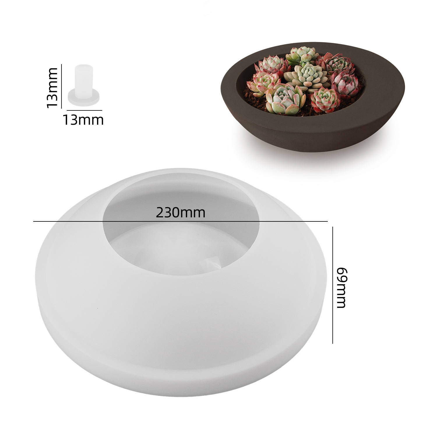 1pc Irregular Round Bowl-Shape - Tray Mold Rectangle ulasan dan harga