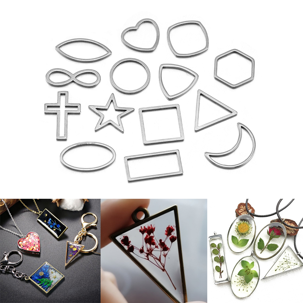 30pcs/lot Border Mold Geometri - Bezels Pendant Resin ulasan dan harga