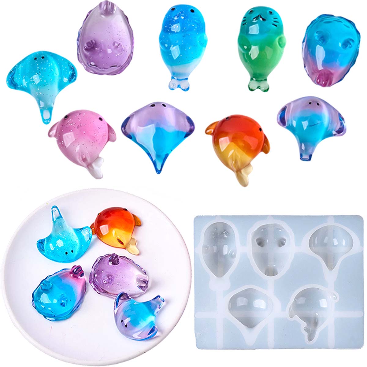3D Healing Kawaii Manta Ray Wh - Resin Art Epoxy ulasan dan harga