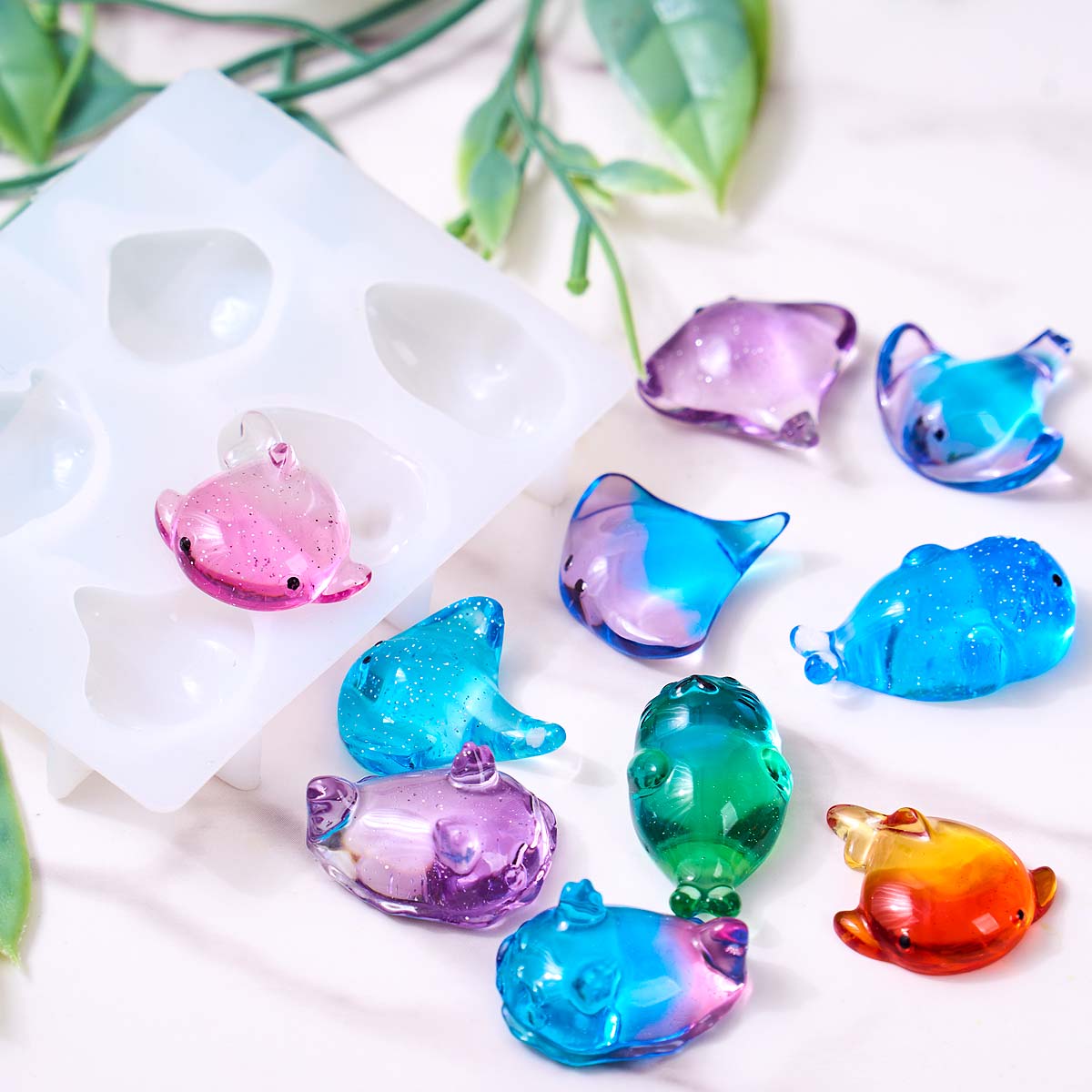 3D Healing Kawaii Manta Ray Wh - Resin Art Epoxy ulasan dan harga