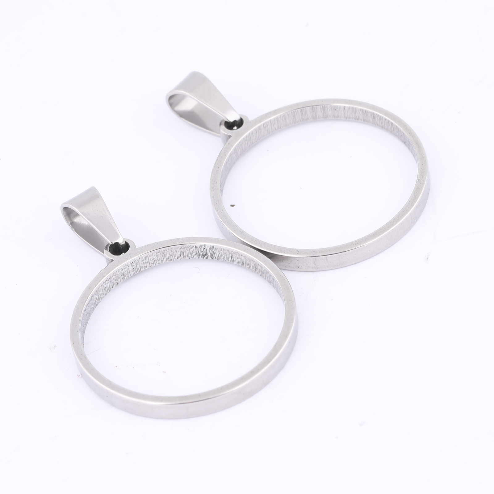 10pcs 25mm Round Open Bezel Ch - Bezels Pendant Resin ulasan dan harga