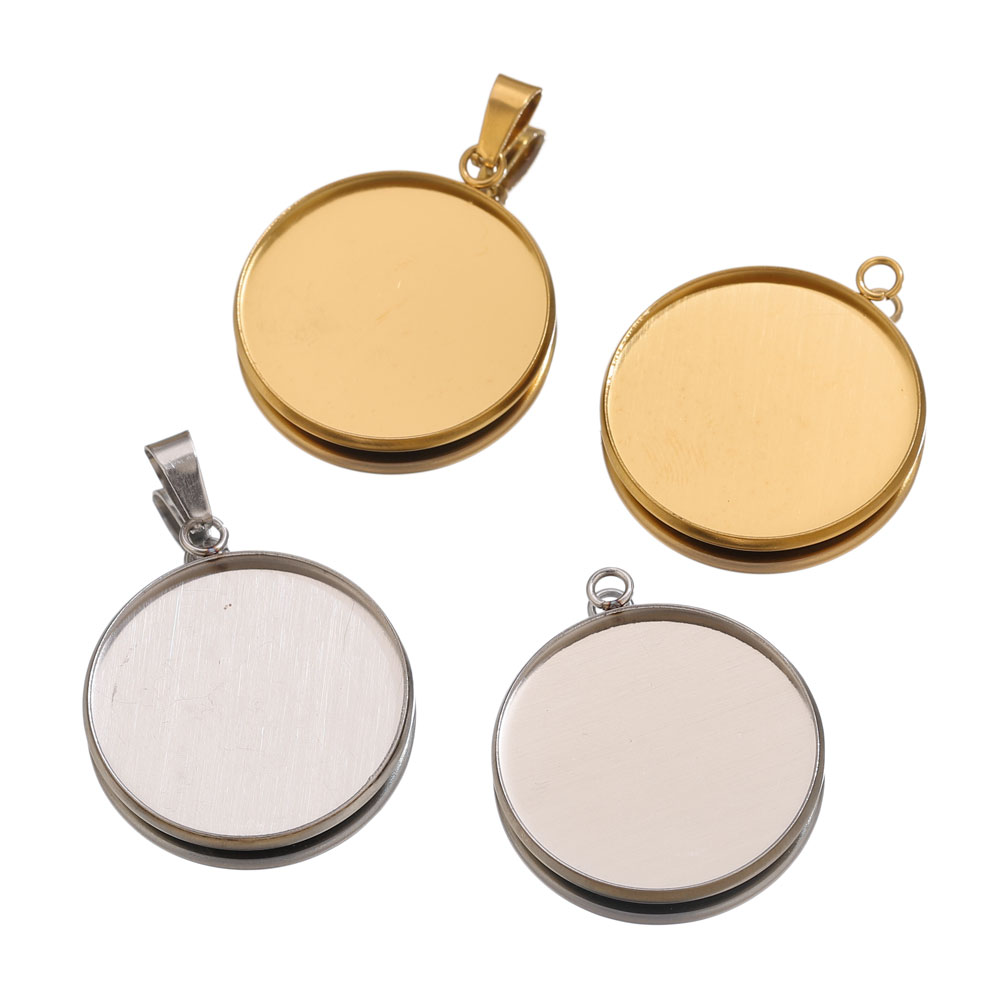 10pcs Stainless Steel Gold Pen - Bezels Pendant Resin ulasan dan harga