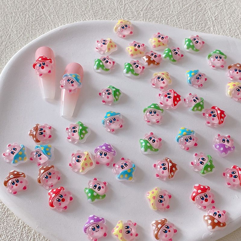 2/10/20pcs Kirby Nail Charms 3 - Resin Art Accessories ulasan dan harga
