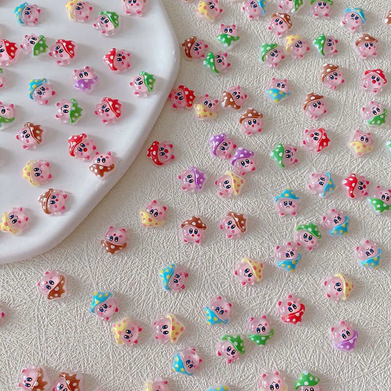 2/10/20pcs Kirby Nail Charms 3 - Resin Art Accessories ulasan dan harga