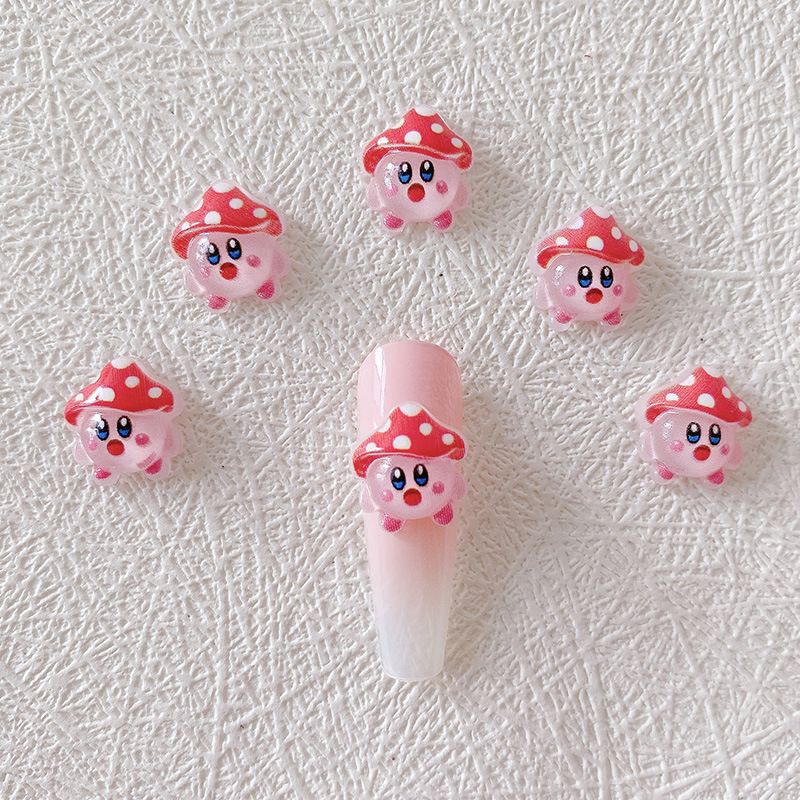 2/10/20pcs Kirby Nail Charms 3 - Resin Art Accessories ulasan dan harga